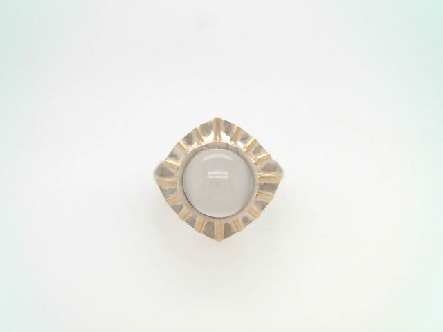 Sterling Silver & 18 Karat Yellow Gold "Crossroads" Moonstone Ring