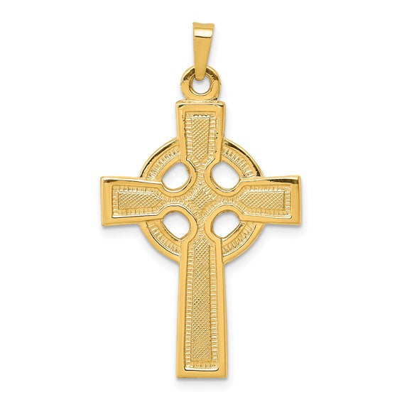 14 Karat Yellow Gold Celtic Cross