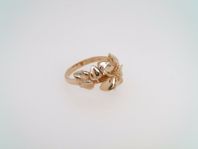 Vintage14 Karat Yellow Gold Plumeria Ring
