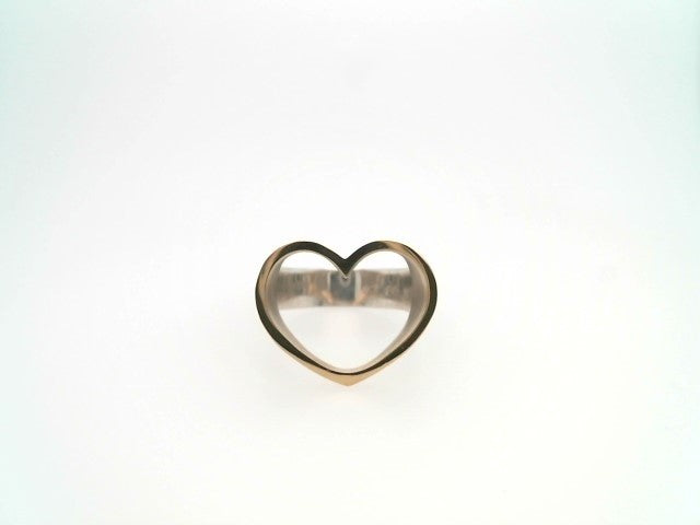 Sterling Silver & 18 Karat Yellow Gold "You Complete Me" Open Heart Ring