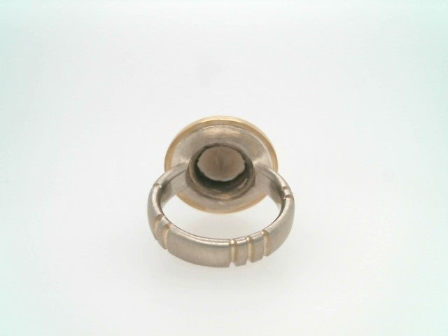 Sterling Silver & 18 Karat Yellow Gold "Soulmate" Smokey Quartz Ring