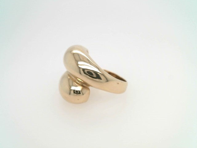 Vintage 14 Karat Yellow Gold Sculptured Bypass Ring