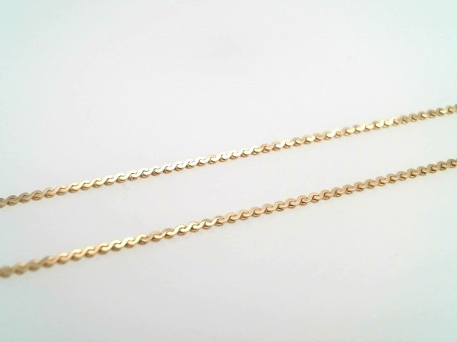 Vintage 14 Karat Yellow Gold 1.5 Mm Flat "S" Link Chain 16"