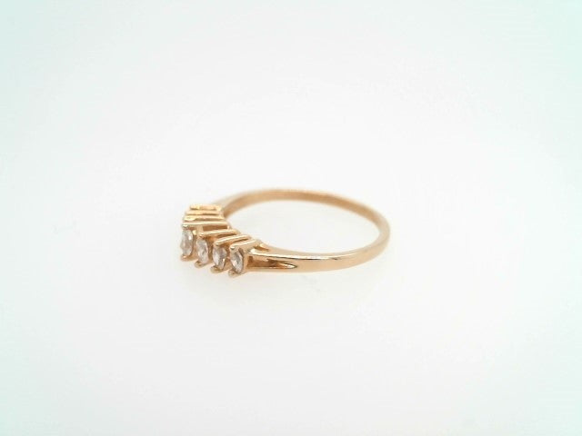 Vintage 14 Karat Yellow Gold 7 Marquise Diamond Band Ring