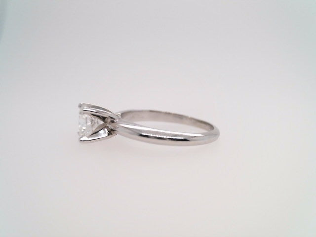 Platinum 4 Prong Set .72 Carat Round Brilliant Diamond Solitaire Engagement Ring