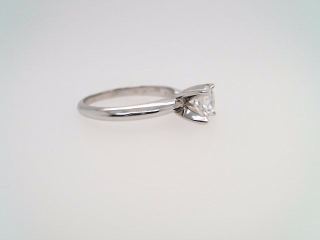 Platinum 4 Prong Set .72 Carat Round Brilliant Diamond Solitaire Engagement Ring