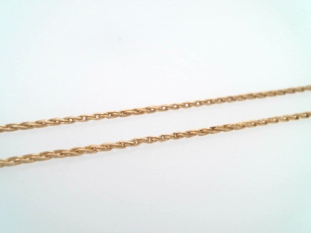 14 Karat Yellow Gold 1 Mm Wheat Chain, 20"