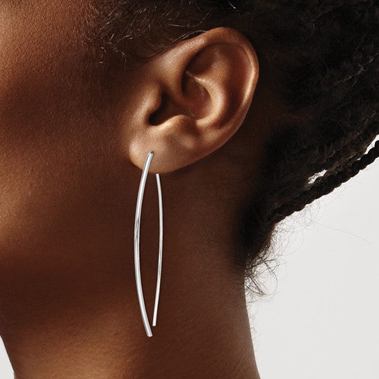 Sterling Silver 1 Mm Threader Earrings