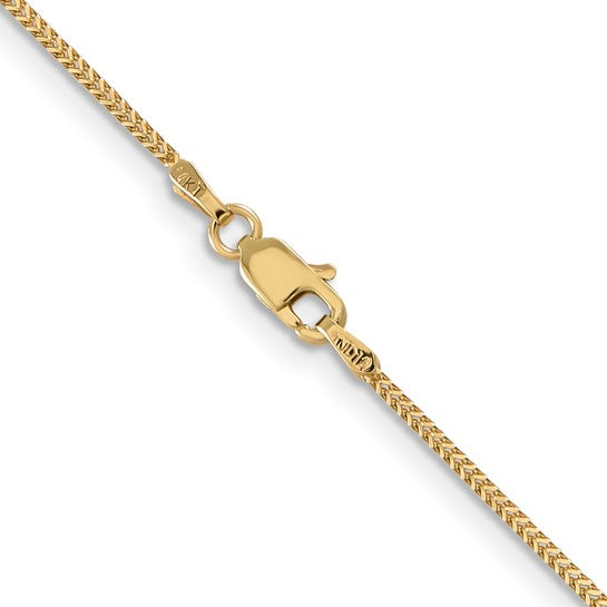 14 Karat Yellow Gold .90 Mm Wide Franco Link Chain 20"