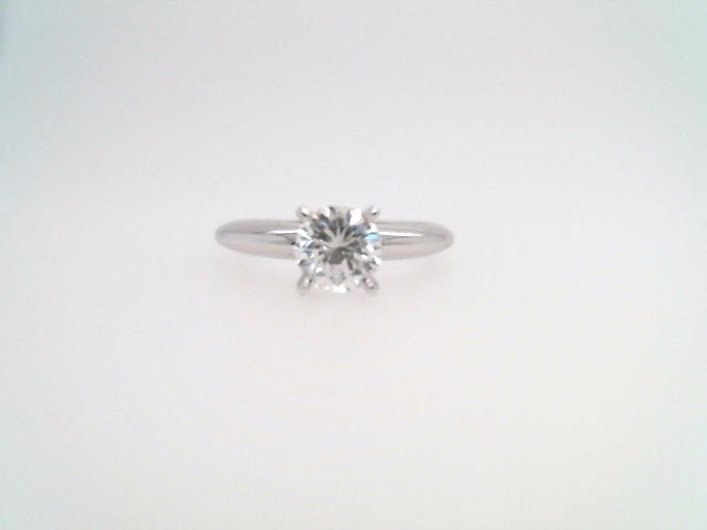 Platinum 4 Prong Set .72 Carat Round Brilliant Diamond Solitaire Engagement Ring