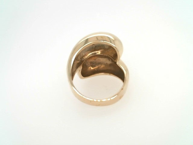 Vintage 14 Karat Yellow Gold Sculptured Bypass Ring