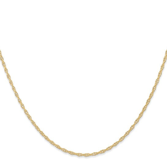 14 Karat Yellow Gold 1.35 Mm Cable Rope Chain 18"