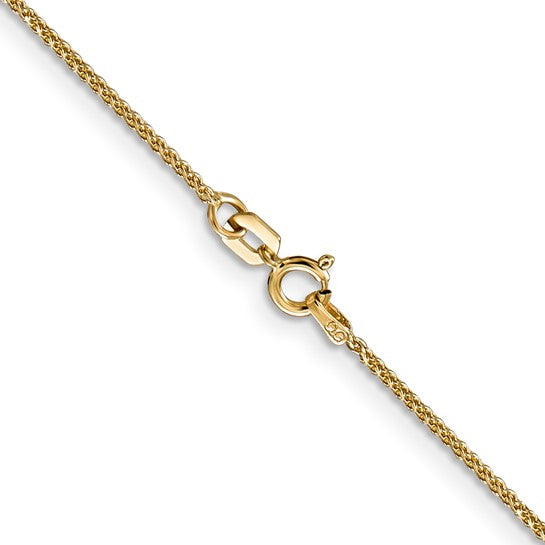14 Karat Yellow Gold 1.05 Mm Diamond Cut Spiga Chain 20"