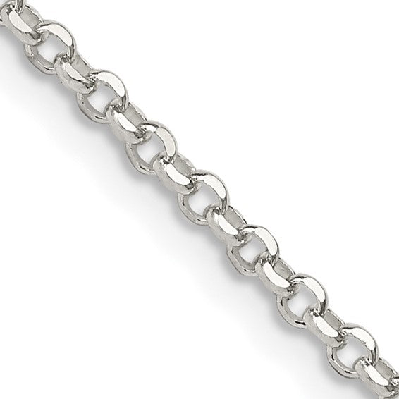 Sterling Silver 2Mm Diamond-Cut Cable Chain 18 Inches With 2 Inches Extension