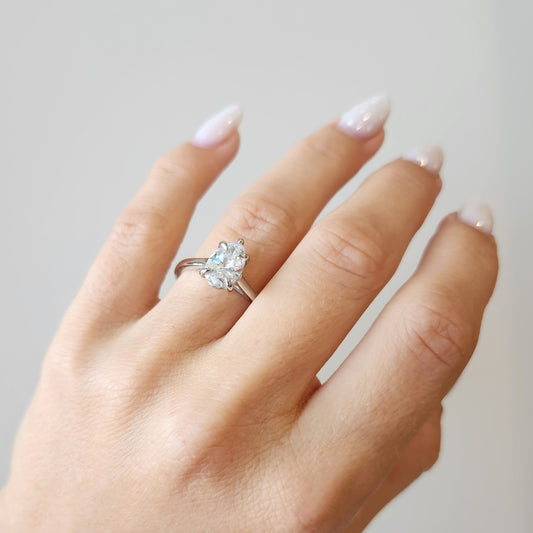 Platinum Solitaire Pear Diamond Engagement Ring