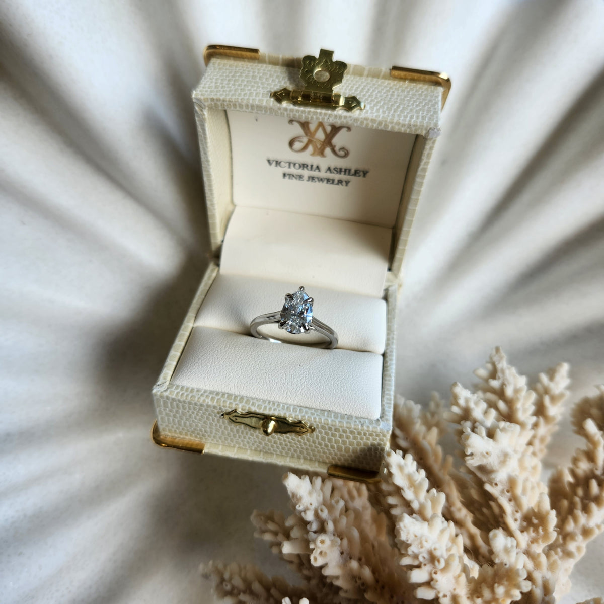 Platinum Solitaire Pear Diamond Engagement Ring