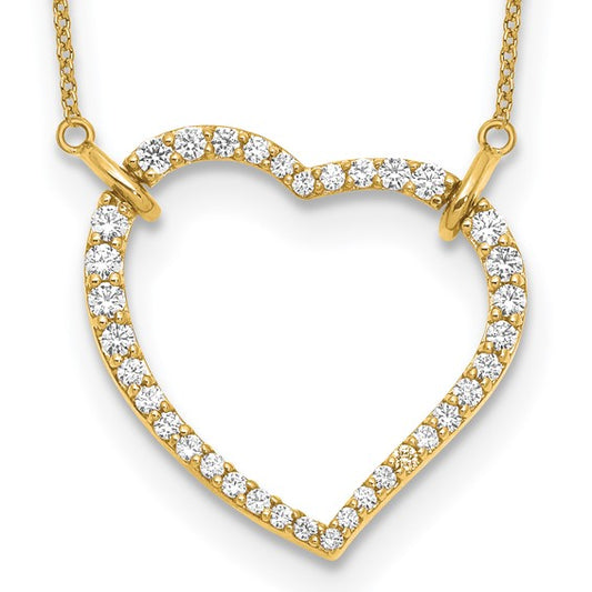 14K Yellow Diamond Heart Pendant On 18 Inch 14K Yellow Necklace
.69 C