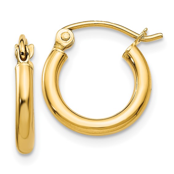 14 Karat Yellow Gold Hoop Earrings