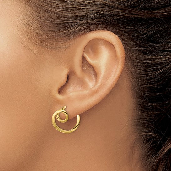 14 Karat Yellow Gold Polished Circle Earrings
