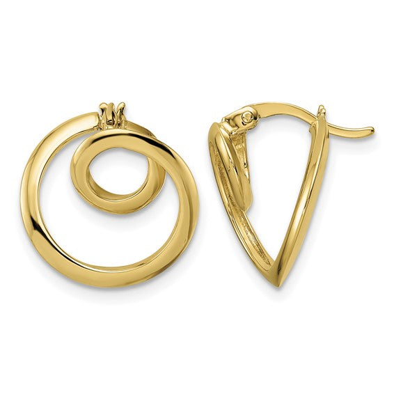 14 Karat Yellow Gold Polished Circle Earrings