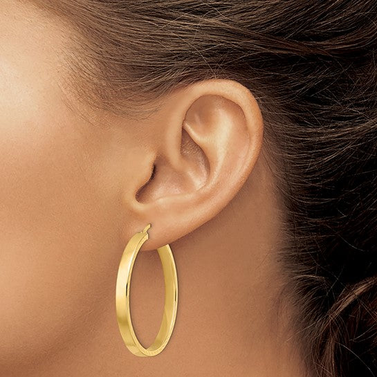 14 Karat Yellow Gold Polished Hoop Earrings