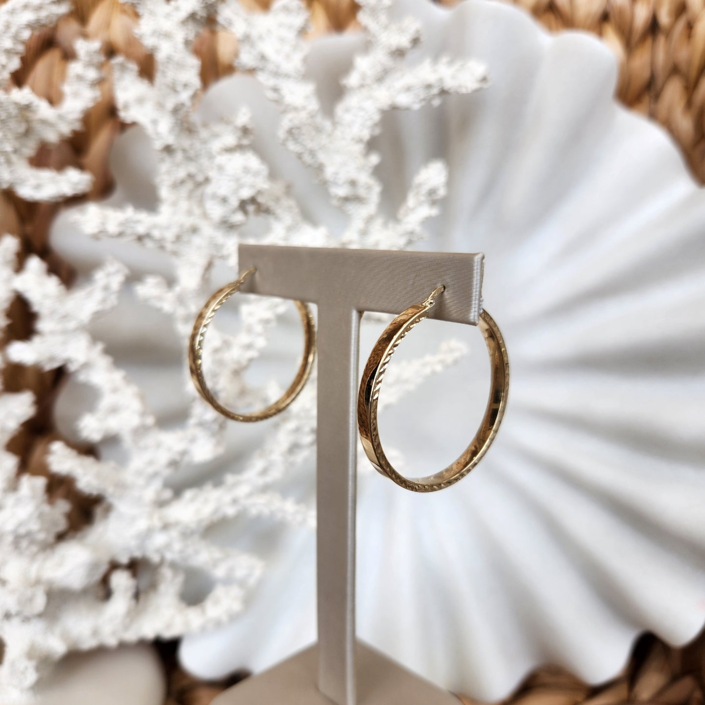 14 Karat Yellow Gold Polished Hoop Earrings