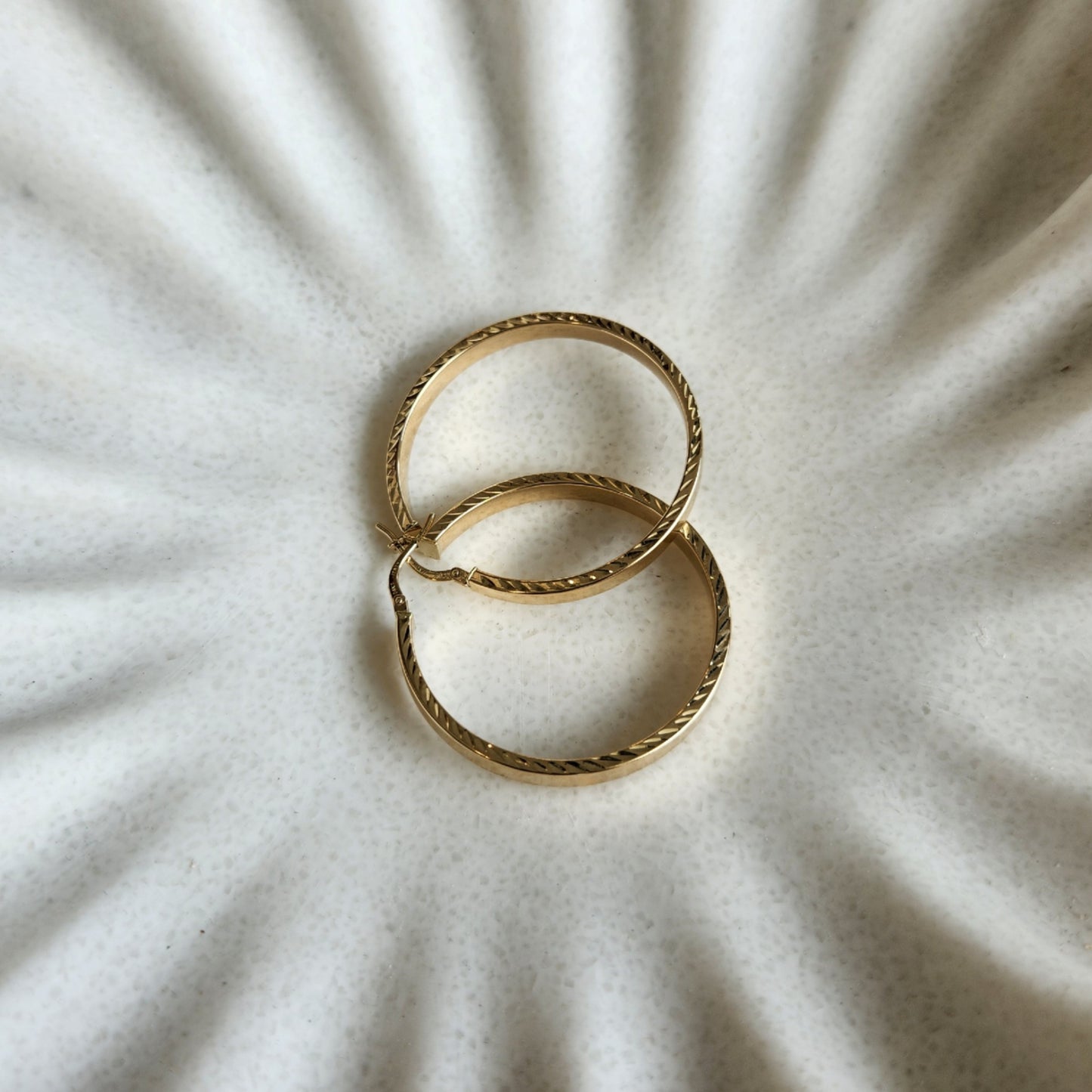 14 Karat Yellow Gold Polished Hoop Earrings