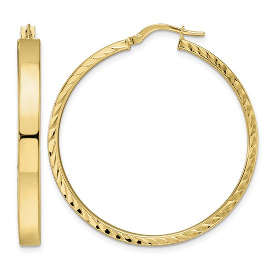 14 Karat Yellow Gold Polished Hoop Earrings