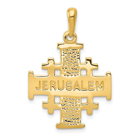 14 Karat Yellow Gold Jerusalem Cross