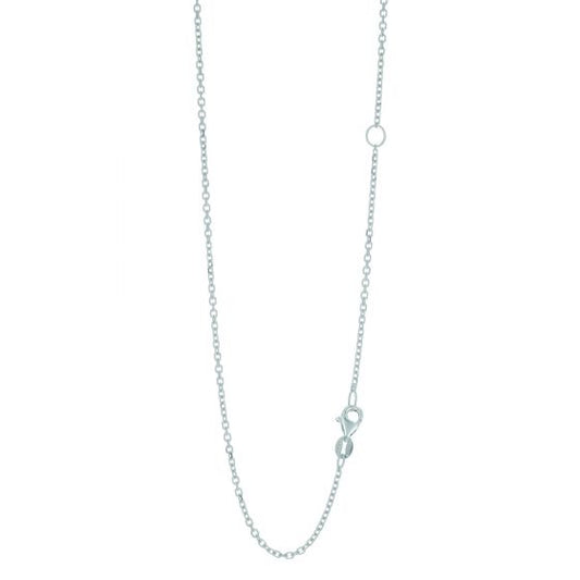 14 Karat White Gold 1.5 Mm Diamond Cut Cable Chain 18-20"