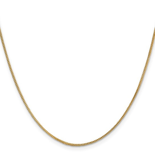 14 Karat Yellow Gold .90 Mm Wide Franco Link Chain 20"