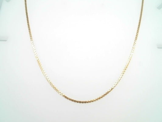 14 Karat Yellow Gold 1 Mm Flat "S" Link Chain 16"