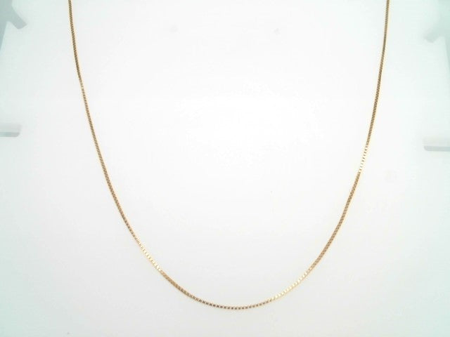 14 Karat Yellow Gold .7 Mm Box Chain, 18.5"