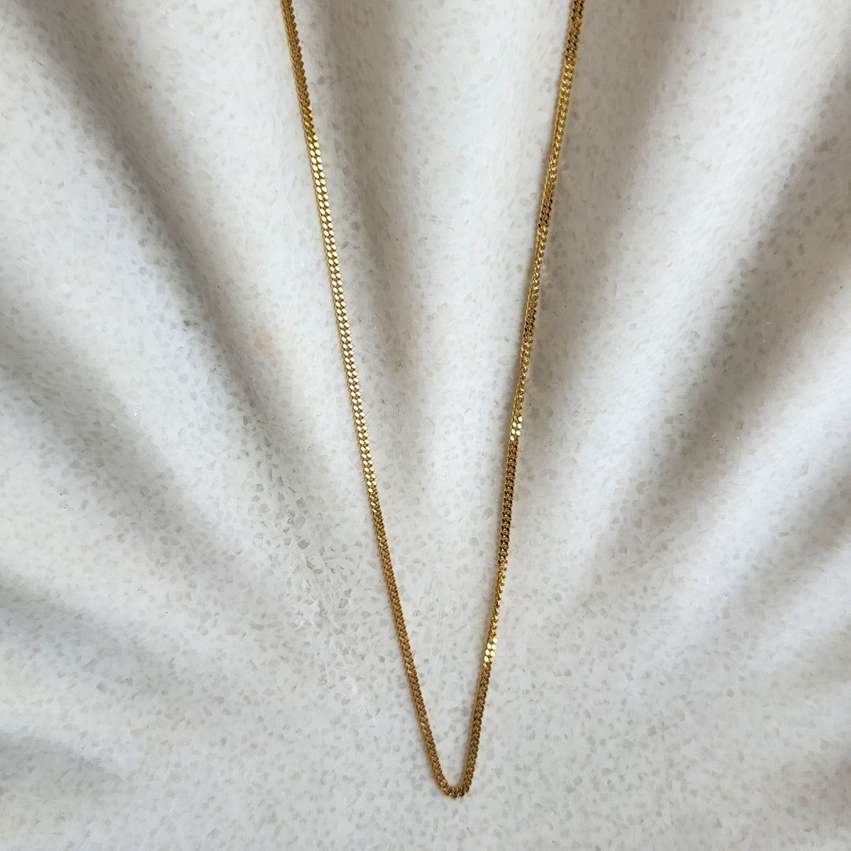 14 Karat Yellow Gold 1.3 Mm Curb Chain 16"