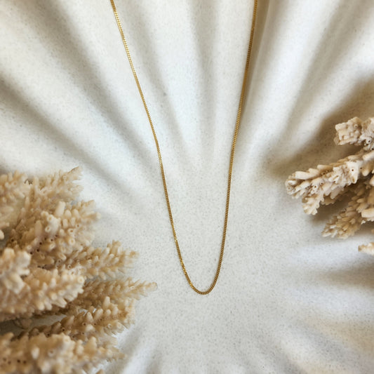 14 Karat Yellow Gold 1.3 Mm Curb Chain 16"