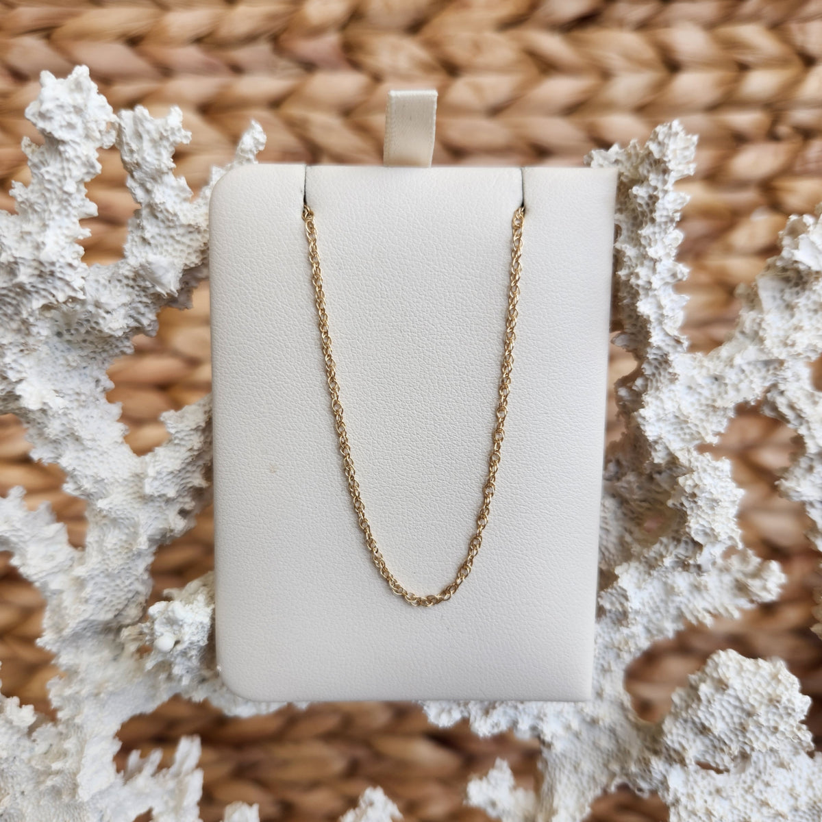 14 Karat Yellow Gold 1.35 Mm Cable Rope Chain 18"