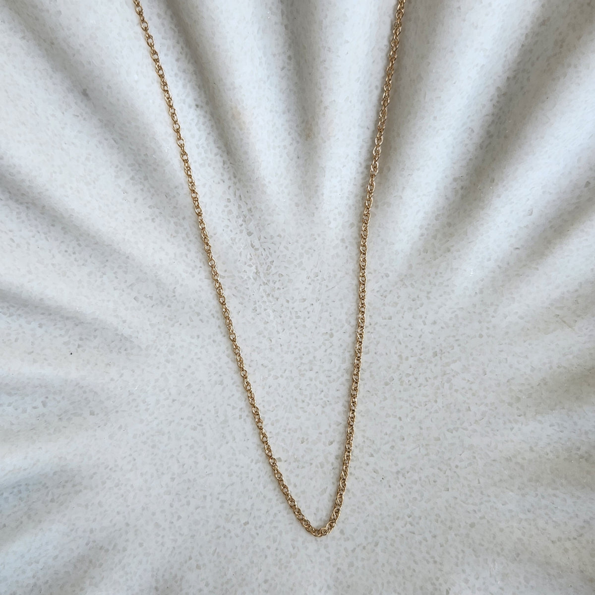 14 Karat Yellow Gold 1.35 Mm Cable Rope Chain 18"
