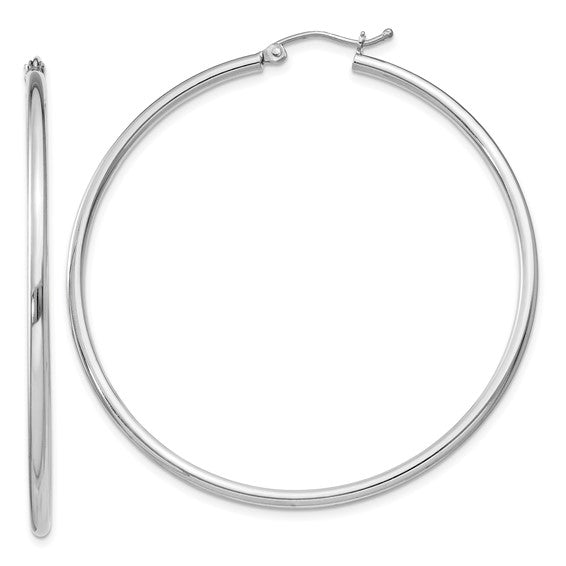 Sterling Silver 2 Mm Round Hoop Earrings