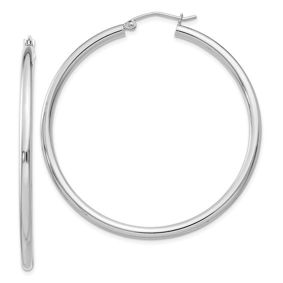Sterling Silver Round Hoop Earrings