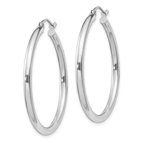 Sterling Silver Round Hoop Earrings