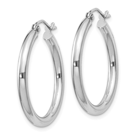 Sterling Silver Round Hoop Earrings