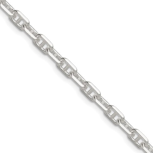 Sterling Silver 4.75 Mm Polished And Diamond Cut Mariner Link Chain 18"