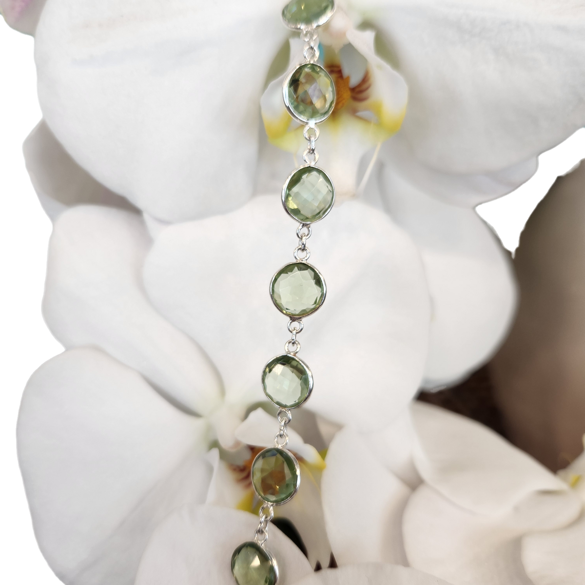 Adjustable 7.5 to 7.75 Inch Sterling Silver Bracelet with 22.5 CTW Dou
