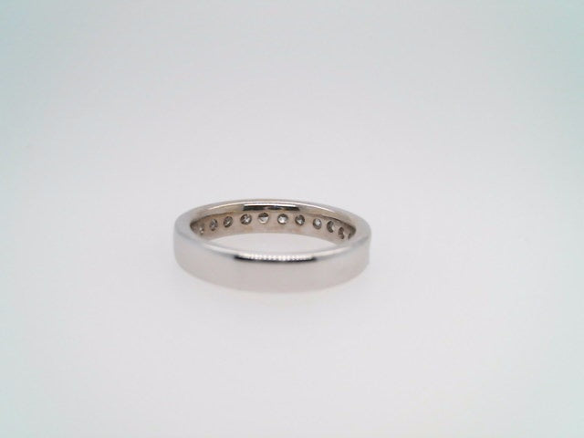 **Online Clearance** Vintage 14 Karat White Gold Channel Set Princess Cut Diamond Band Ring