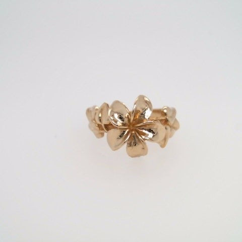 Online Clearance * Vintage14 Karat Yellow Gold Plumeria Ring
