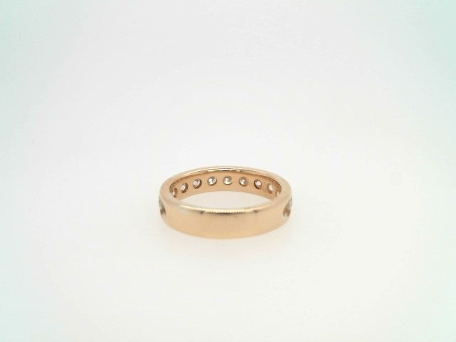 Vintage 14 Karat Yellow Gold Channel Set Diamond Band Ring