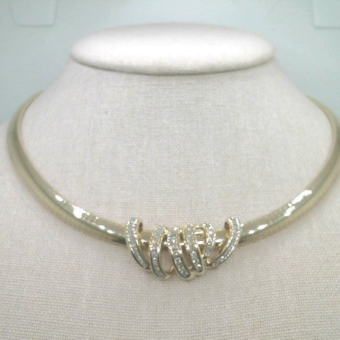 Vintage 14 Karat Yellow Gold Diamond Squiggle Slide Pendant