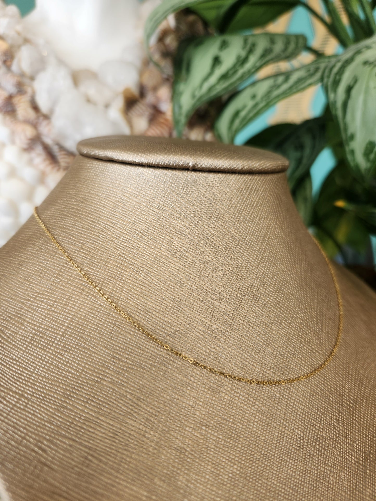 Vintage 14K Yellow Gold Ultra Lightweight 1.0mm Cable Chain