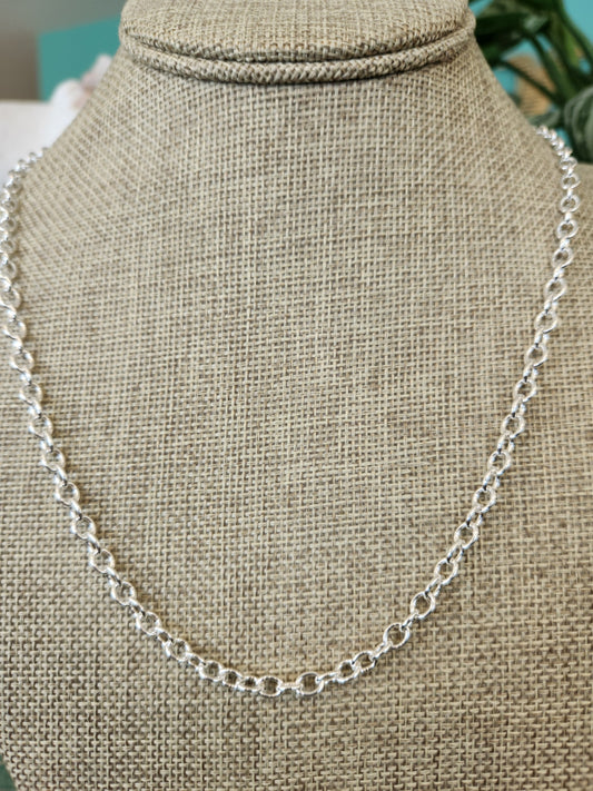 Sterling Silver 5.3 mm Oval Cable Chain - 30" Long