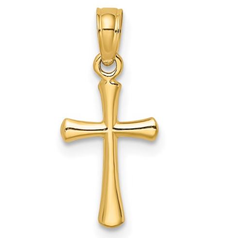 14 Karat Yellow Gold Small Cross Pendant